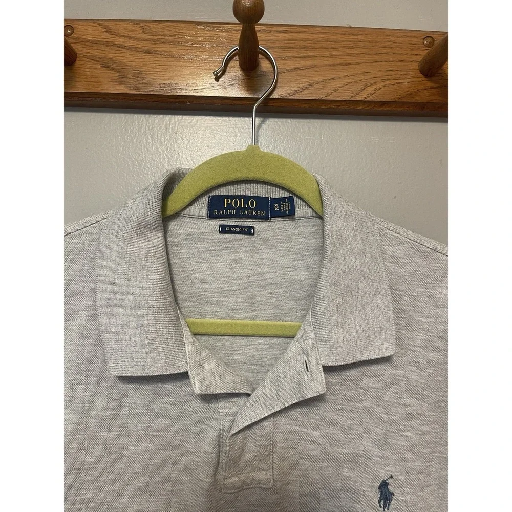 Polo Ralph Lauren Classic Fit Gray Short Sleeve Polo Shirt Men's XL